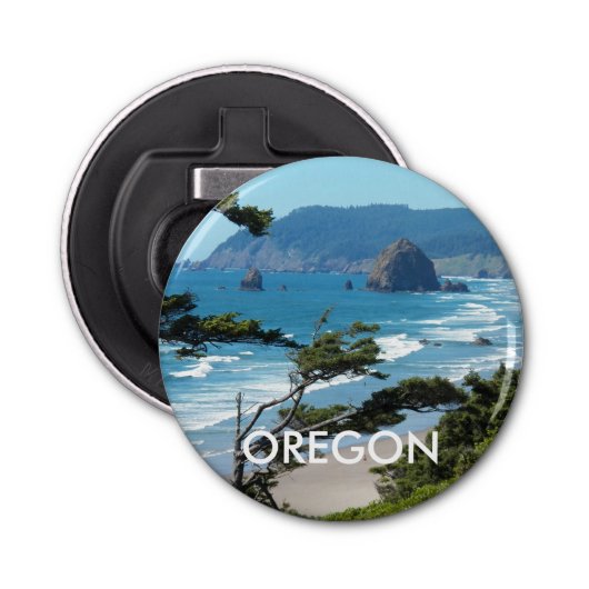 Landschaftliche Küstenlandschaft Oregon Flaschenöffner (Vorderseite)