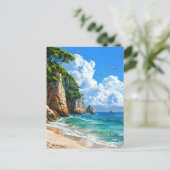 Landschaftliche Küstenlandschaft Postkarte (Stehend Vorderseite)