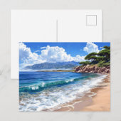 Landschaftliche Küstenlandschaft. Postkarte (Vorne/Hinten)