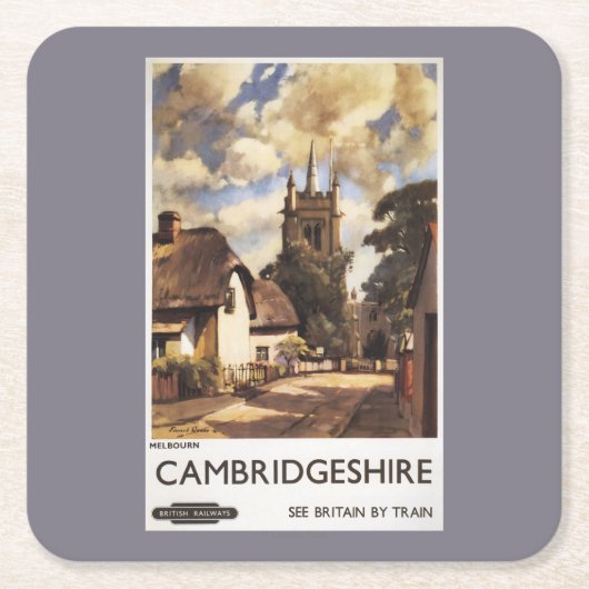 Landschaftliche Land-Ansicht-britisches Rechteckiger Pappuntersetzer (Vorderseite)