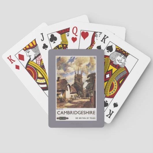 Landschaftliche Land-Ansicht-britisches Spielkarten (Rückseite)