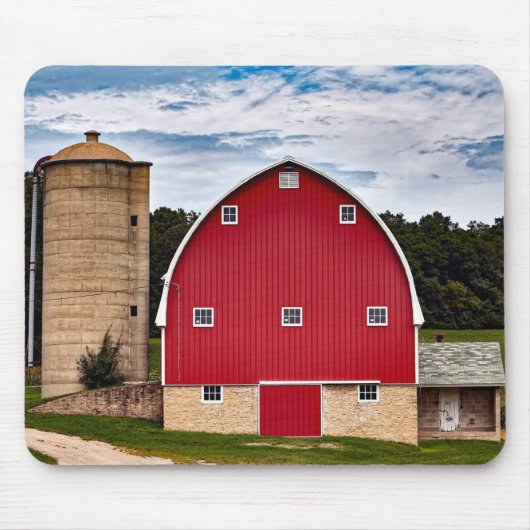 Landschaftliche Landfotografie Bauernhof USA Lands Mousepad (Vorne)