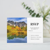 Landschaftliche Landschaft Bergsee Hochzeit RSVP Karte (Stehend Vorderseite)