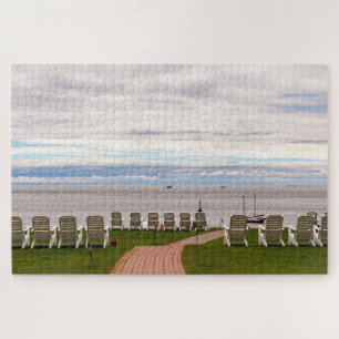 Landschaftliche Landschaft der Bucht von Tadoussac Puzzle