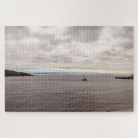 Landschaftliche Landschaft der Bucht von Tadoussac Puzzle (Horizontal)