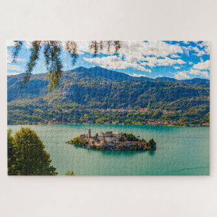 Landschaftliche Landschaft der Insel San Giulio, I Puzzle