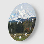 Landschaftliche Landschaft des Berges Rainier Große Wanduhr (Winkel)