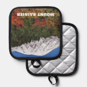 Landschaftliche Landschaft des Berges Rainier Topflappen (Vorderseite/Rückseite)