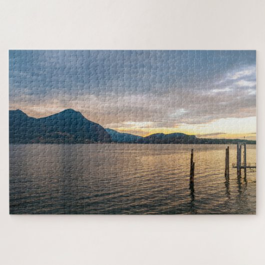 Landschaftliche Landschaft des Lago Maggiore bei S Puzzle (Horizontal)