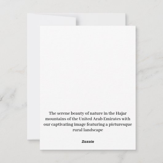 Landschaftliche Landschaft Feiertagskarte (Rückseite)