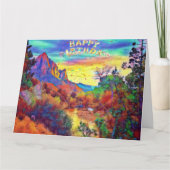Landschaftliche Landschaft Geburtskarte Karte (Vorderseite)