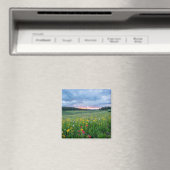 Landschaftliche Landschaft mit bunten Wildblumen Magnet (In Situ (Geschirrspüler))