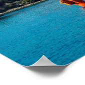 Landschaftliche Landschaft mit dem japanischen Tor Poster (Ecke)