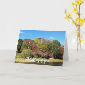 Landschaftliche Landschaft mit Herbstfarbe Karte (Gelbe Blume)