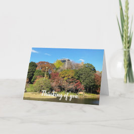 Landschaftliche Landschaft mit Herbstfarbe Karte