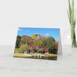 Landschaftliche Landschaft mit Herbstfarbe Karte