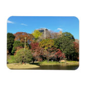 Landschaftliche Landschaft mit Herbstfarbe Magnet (Horizontal)