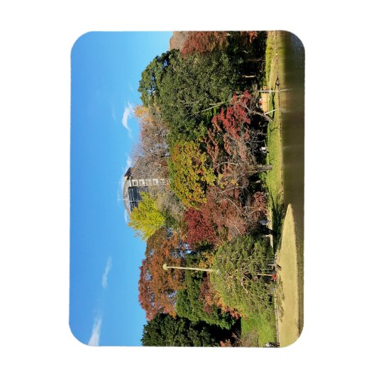 Landschaftliche Landschaft mit Herbstfarbe Magnet (Vertikal)