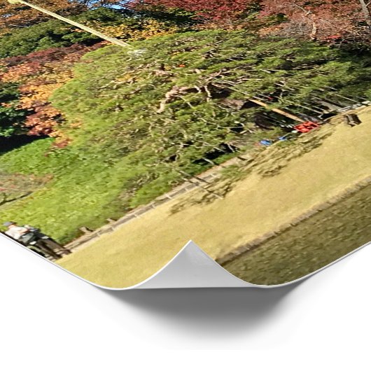 Landschaftliche Landschaft mit Herbstfarbe Poster (Ecke)