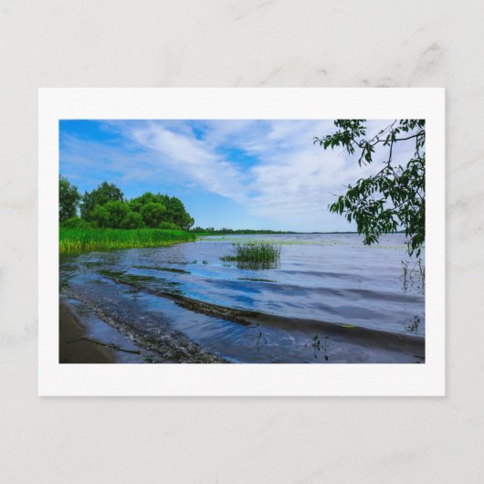 Landschaftliche Landschaft Seenwald Himmel Postkarte (Vorderseite)