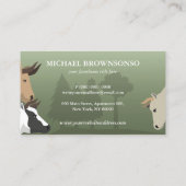 Landschaftliche Landschaft von Nutztieren Visitenkarte (Rückseite)