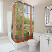 Landschaftliche Landschaftsansicht von Cotswold Duschvorhang (Beispiel)