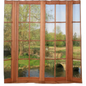 Landschaftliche Landschaftsansicht von Cotswold Duschvorhang (Vorderseite)