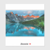 Landschaftliche Landschaftsfotografie über Berg un Aufkleber (Blatt)