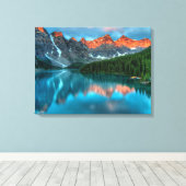 Landschaftliche Landschaftsfotografie über Berg un Leinwanddruck (Insitu (Holzboden))