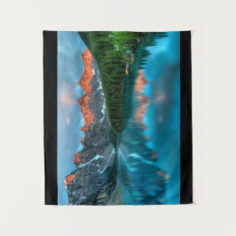 Landschaftliche Landschaftsfotografie über Berg un Wandteppich