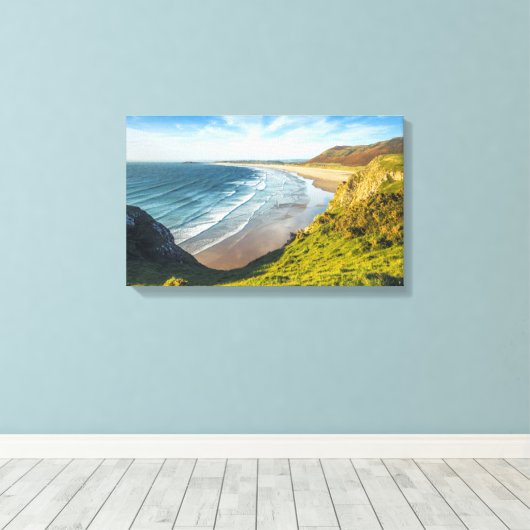 Landschaftliche Landschaftssicht gegen Himmel Leinwanddruck (Insitu (Holzboden))