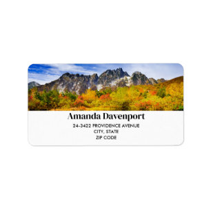 Landschaftliche Landschaftswälder und Berge Adressaufkleber
