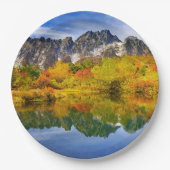 Landschaftliche Landschaftswälder und Berge Pappteller (Vorderseite)