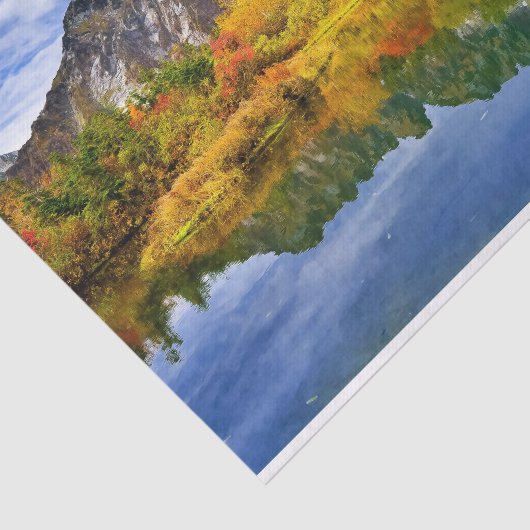 Landschaftliche Landschaftswälder und Berge Seidenpapier (Ausschnitt)