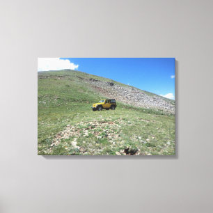 Landschaftliche Leinwand des Gelben Jeep Trubicon