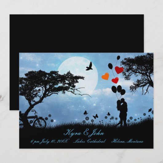 Landschaftliche Liebe unter dem Mond (Vorne/Hinten)