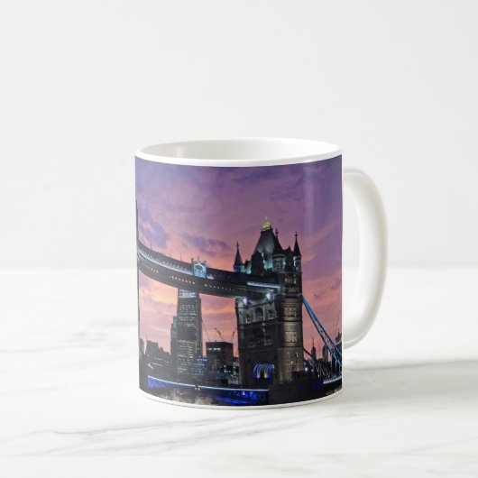Landschaftliche London Tower Bridge Kaffeetasse (VorderseiteRechts)