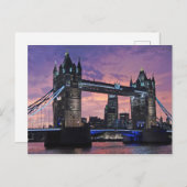 Landschaftliche London Tower Bridge Postkarte (Vorne/Hinten)