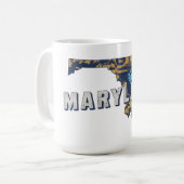 Landschaftliche Maryland Retro Silhouette Kaffeetasse (Vorderseite Links)