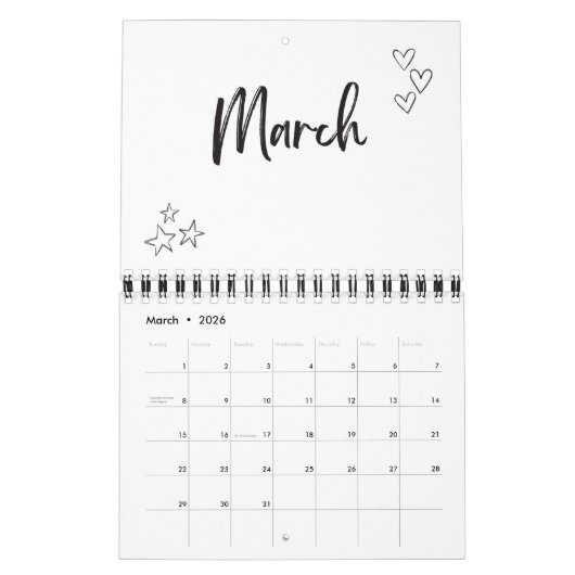 landschaftliche Mauer von 2025 Kalender (Mär 2026)