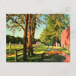 Landschaftliche Missouri-Pferdepension-Farm Postkarte