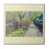 Landschaftliche mit Blumenansicht Fliese (Vorderseite)