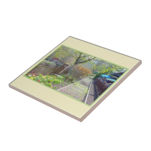 Landschaftliche mit Blumenansicht Fliese (Seite)