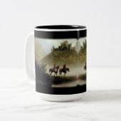 Landschaftliche mittelalterliche Fantasy-Tasse Zweifarbige Tasse (Vorderseite Links)