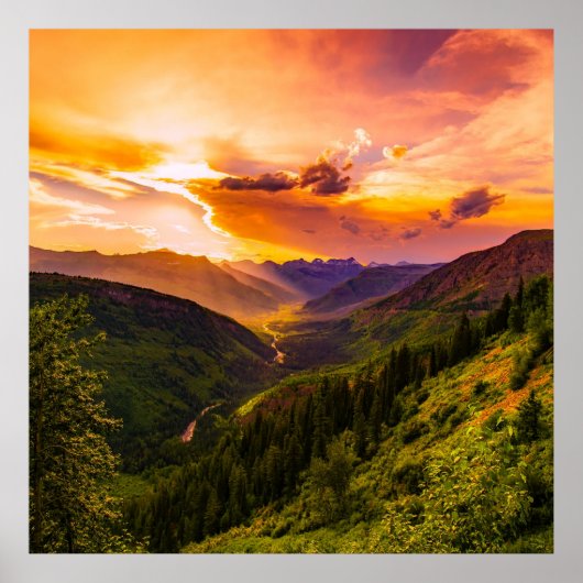 Landschaftliche Montana Landschaft Poster (Vorne)