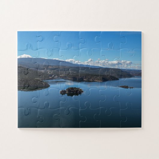 Landschaftliche Mountain Lake Picture Erinnerungen Puzzle (Horizontal)