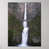 Landschaftliche Multnomah Falls fotografisch Poster (Vorne)