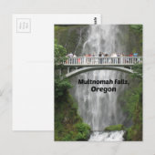 Landschaftliche Multnomah Falls in Oregon Postkarte (Vorne/Hinten)