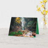 Landschaftliche Natur Fantasy Wasserfall Karte (Gelbe Blume)