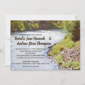 Landschaftliche Natur Fluss Lake View Hochzeit Einladung (Vorderseite)